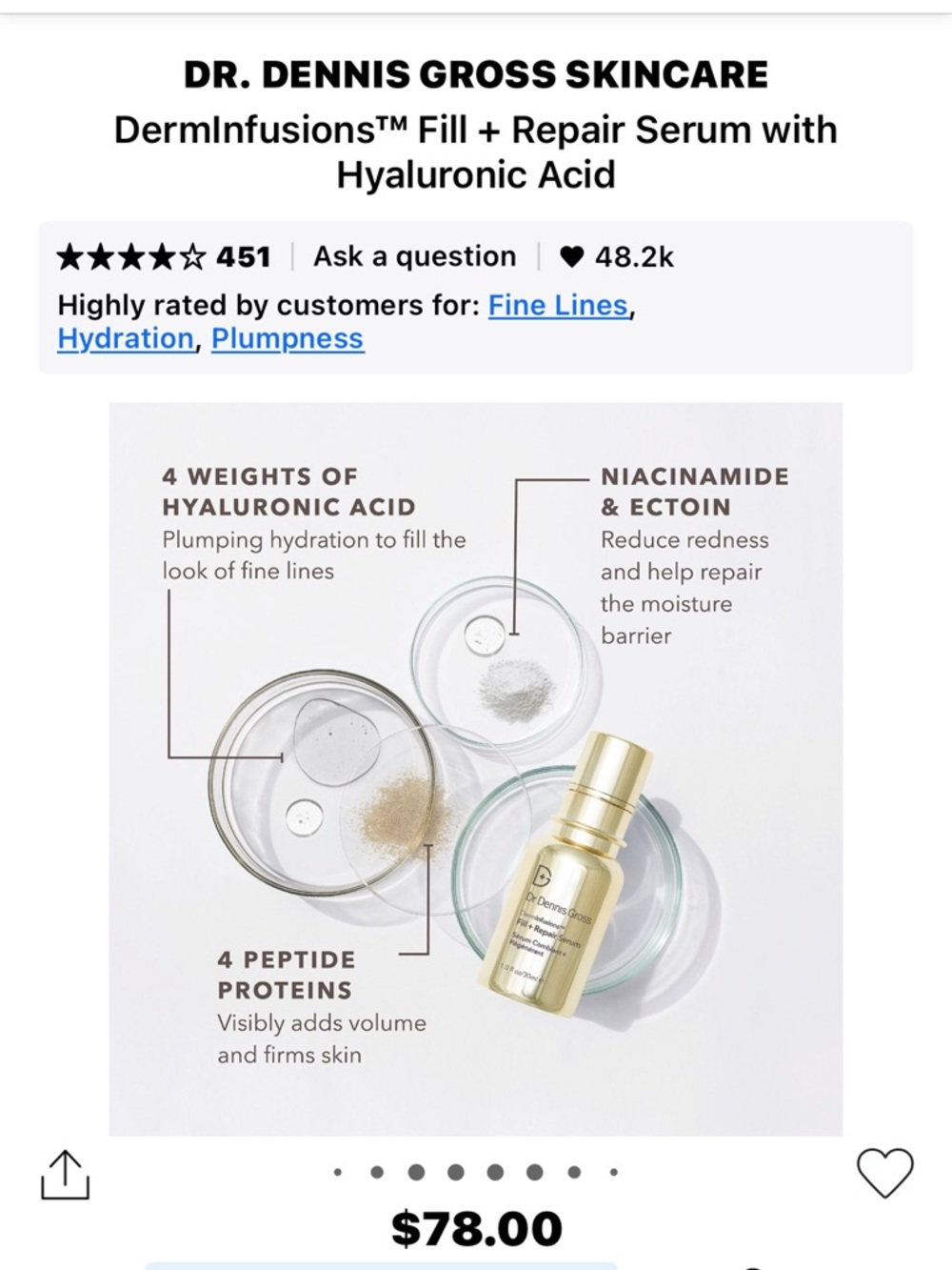 Dr. Dennis Gross Gold Hydrating Fill + Repair Serum - Picture 6 of 10